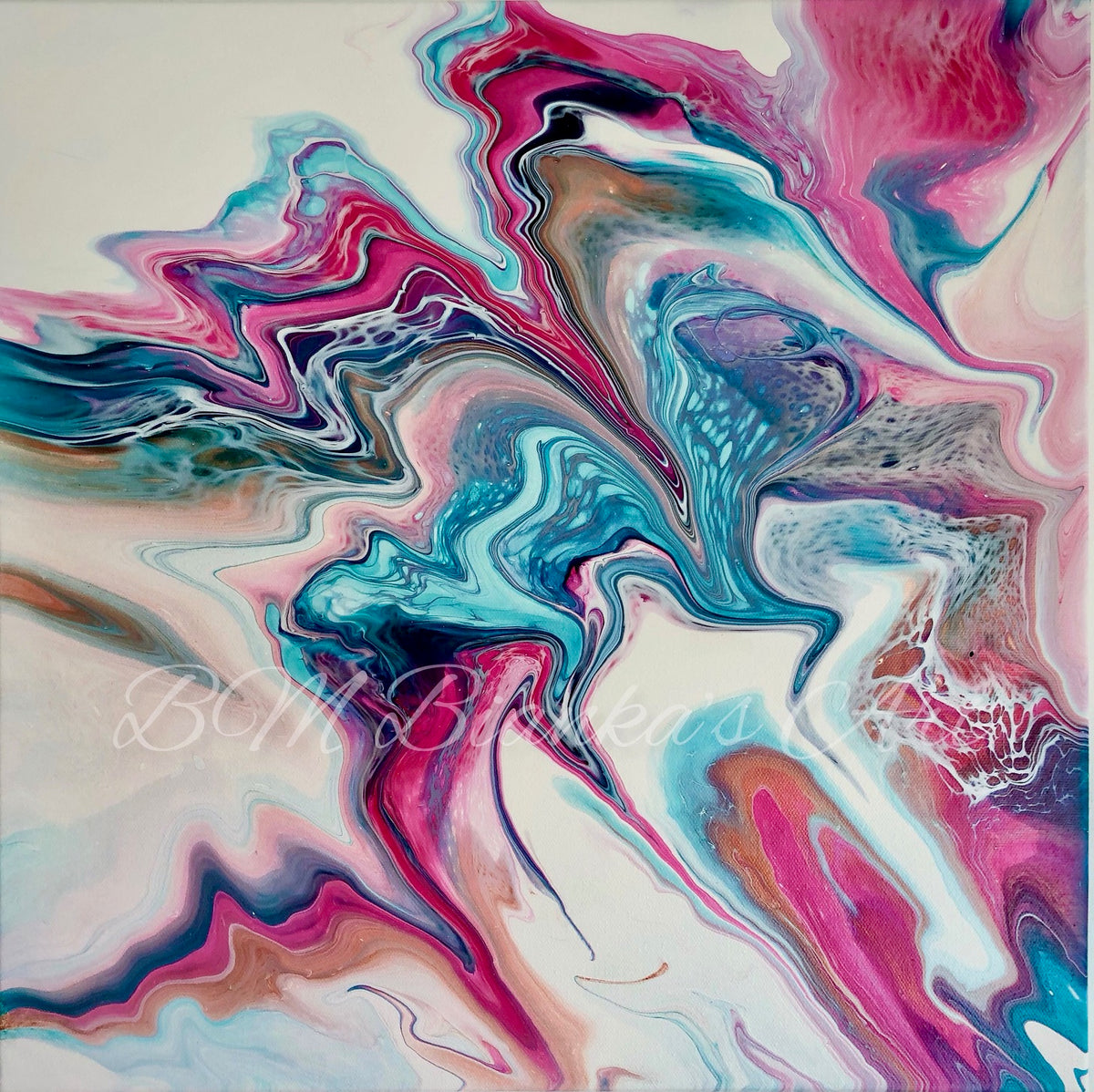 Motyl- 51x51cm Original Acrylic Painting on Canvas