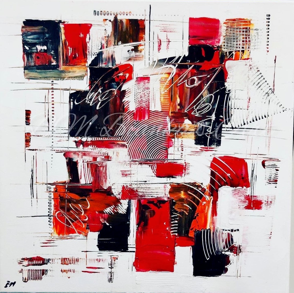 Patch Work- 50x50cm Original Acrylic Painting on Canvas