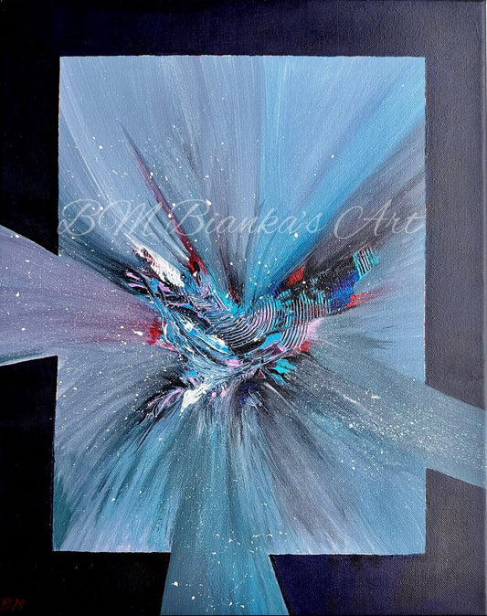 Galactic Traveller- 40x51cm Original Acrylic Painting on Canvas