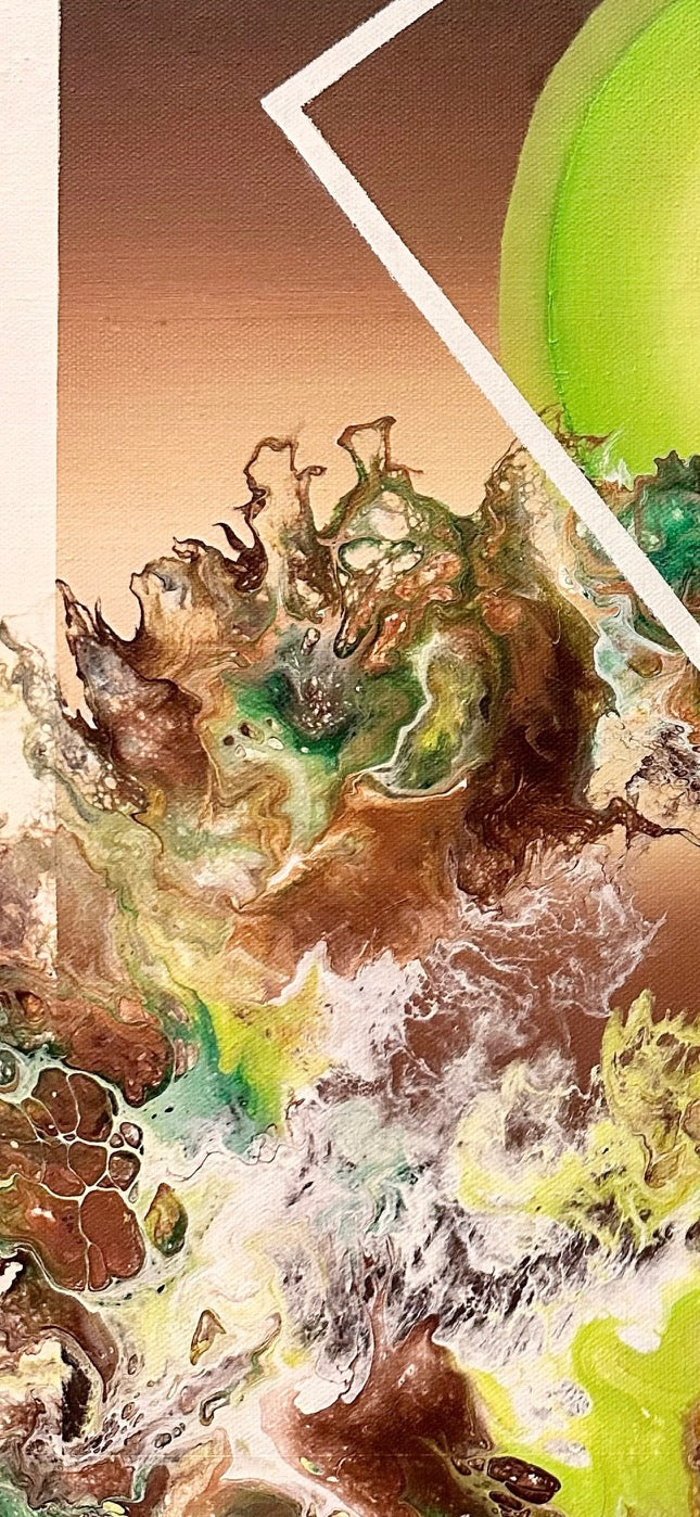 Through The Space-51x51 cm Original Acrylic Painting on Canvas