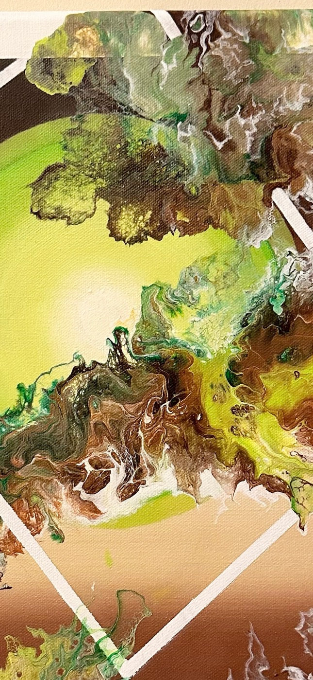 Through The Space-51x51 cm Original Acrylic Painting on Canvas