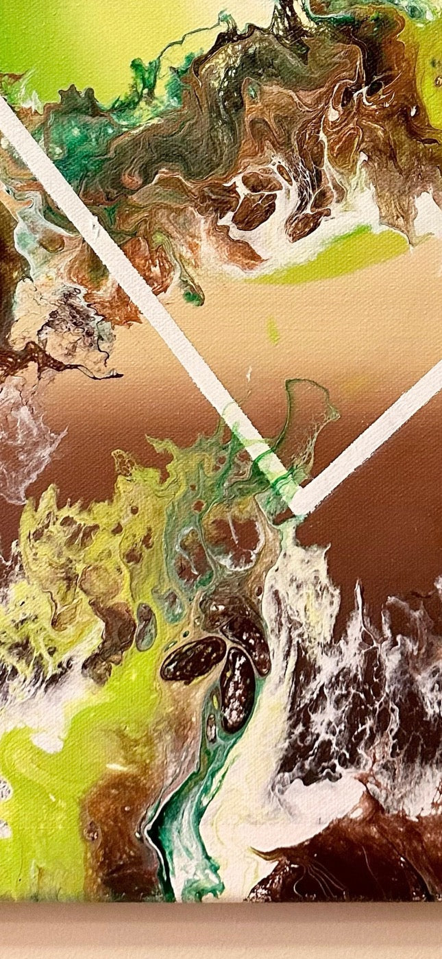 Through The Space-51x51 cm Original Acrylic Painting on Canvas