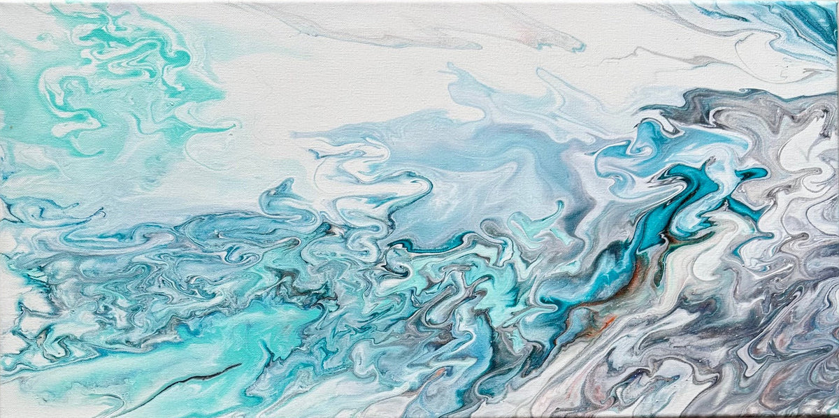 In The Clouds- 31x 61 cm Original Acrylic Painting on Canvas