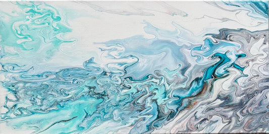 In The Clouds- 31x 61 cm Original Acrylic Painting on Canvas