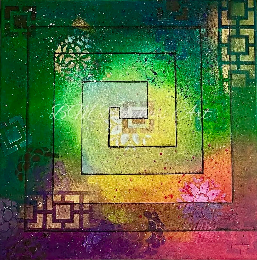 Maze- 50x50cm Original Acrylic Painting on Canvas