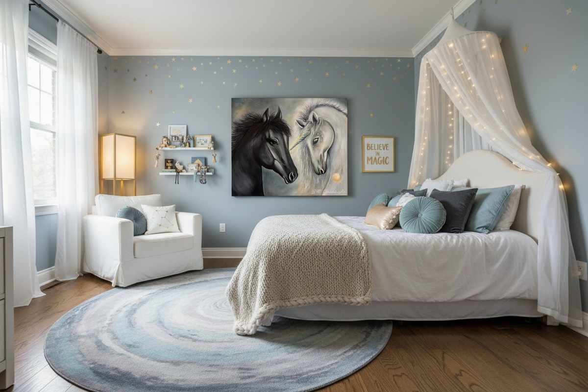 Believe in Magic Painting in Kids Bedroom