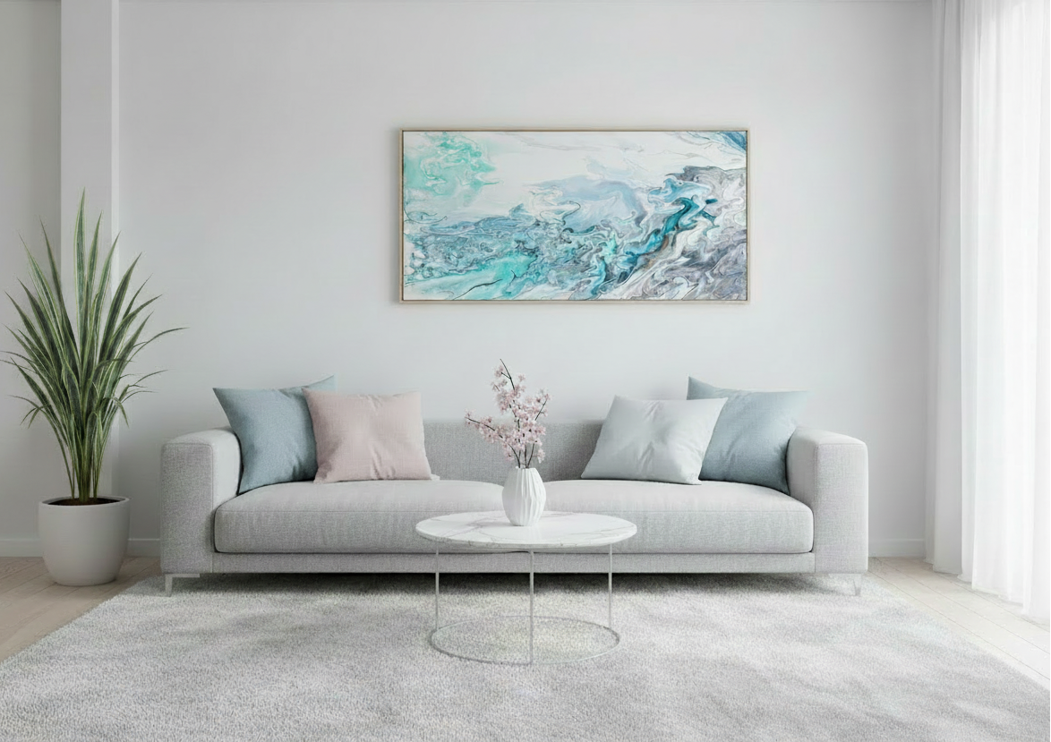 In the Clouds - Painting Centred on Wall