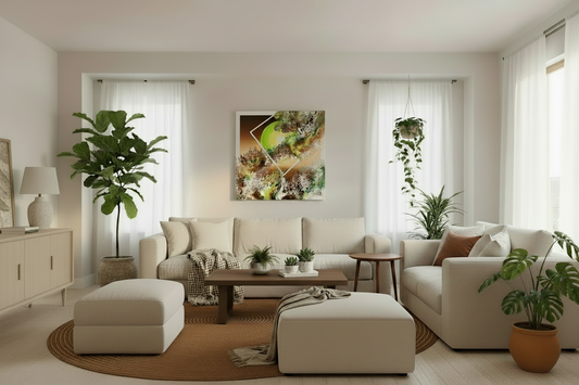 Painting as Hero – Minimal Living Room