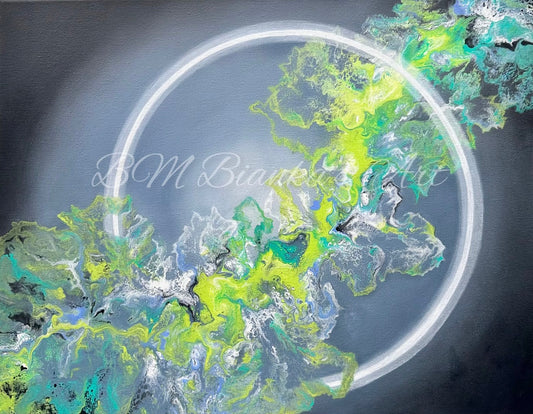 Interstellar Flow- Original Acrylic Painting on Canvas