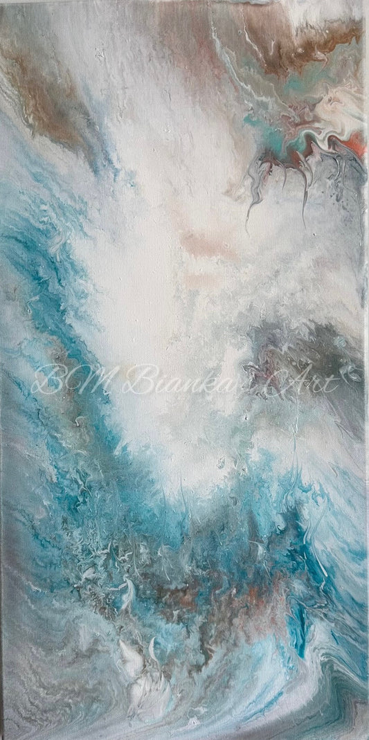 Angelic Wave- 31x 61 cm Original Acrylic Painting on Canvas